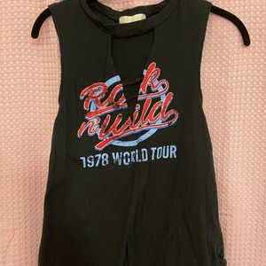 band tee tank top